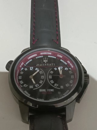Orologio Maserati Dual Time Nero Rosso