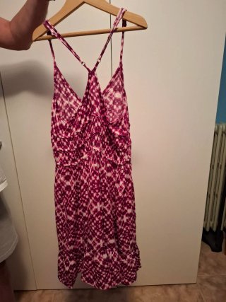 Vestido tirantes estampado mujer