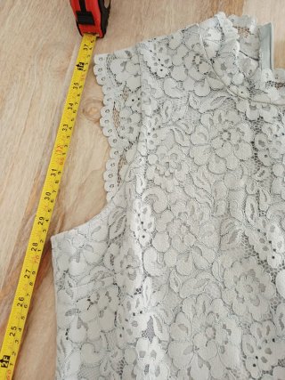 Abito tubino in pizzo azzurro polvere H&M Gold Lab