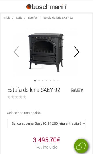 Estufa Hierro Fundido Alta Gama