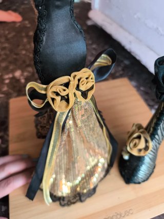Joyeros Vintage Negro y Dorado