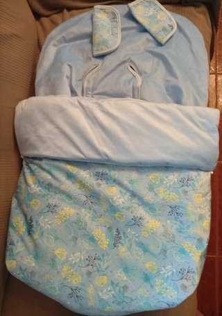 Saco Portabebés Capota Regalo Azul