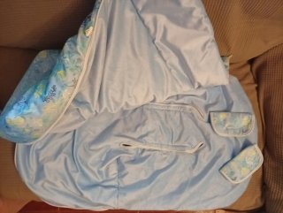 Saco Portabebés Capota Regalo Azul