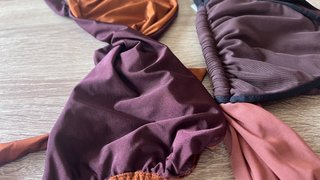 Conjunto Bikini Zara Naranja y Morado