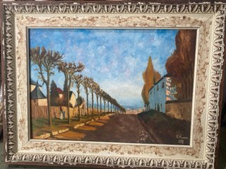 Cuadro paisaje pintado al óleo