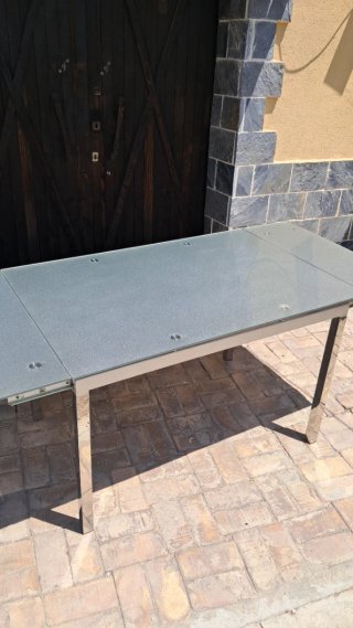 Mesa comedor extensible cristal templado