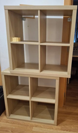 Estanterías modulares Ikea madera
