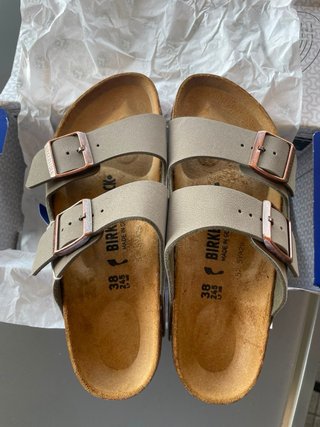 Birkenstock Arizona ciabatte grigie taglia 38