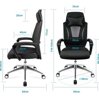 Silla de oficina ergonómica negra