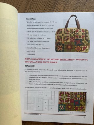Patron maleta Patchwork.
