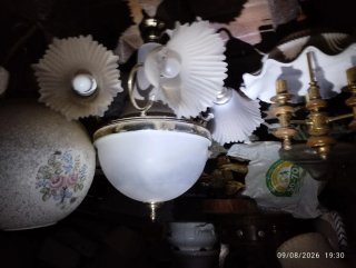 Lámparas vintage de cristal y metal