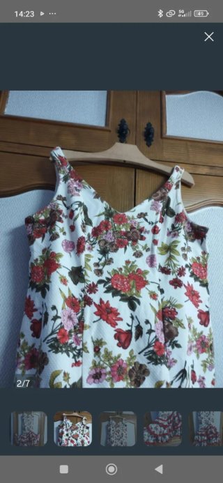 Vestido Gitana Flores Talla Única