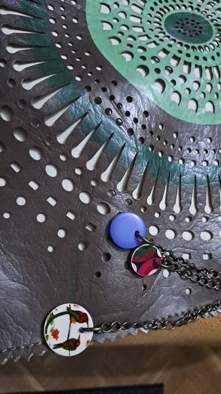 Bolso Desigual Marrón con Abalorios
