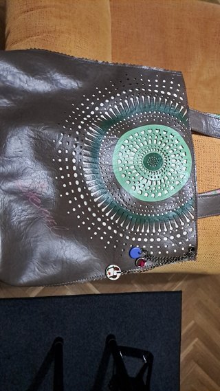 Bolso Desigual Marrón con Abalorios