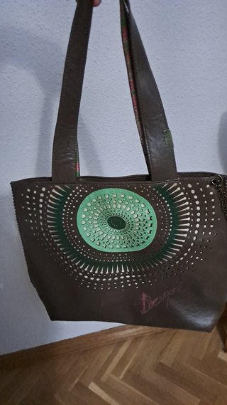 Bolso Desigual Marrón con Abalorios