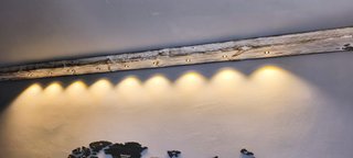 2 Vigas de Imitación de Madera + Luces LED 1,50mt.
