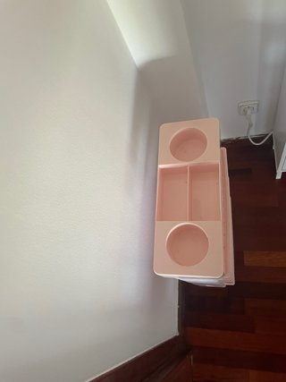 Estantería móvil con ruedas – rosa