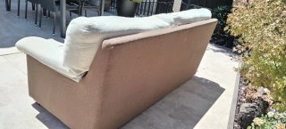 Sofá 3 plazas 180cm beige y marrón