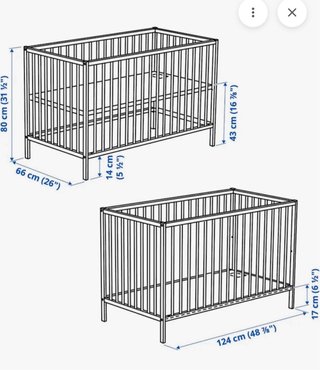 Cuna IKEA SNIGLAR haya 60x120 cm
