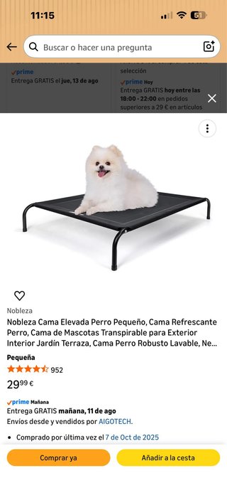 Cama para Mascota con Base Negra