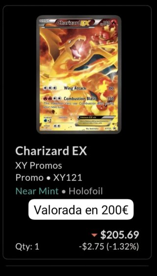 Charizard EX CartaPokémon 2016 exclusiva.negociabl