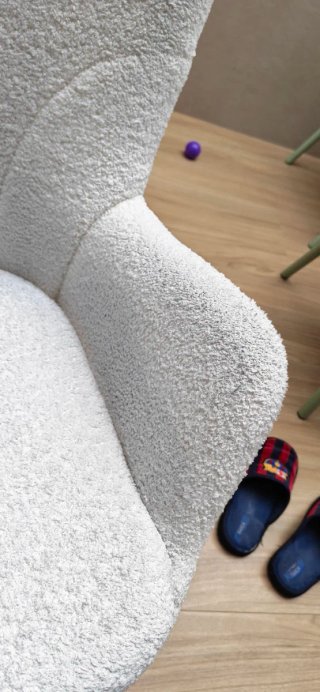 Mecedora Lactancia Textil blanco