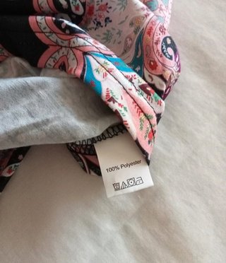 Camiseta Negra Estampada Talla M