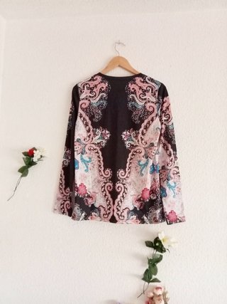 Camiseta Negra Estampada Talla M