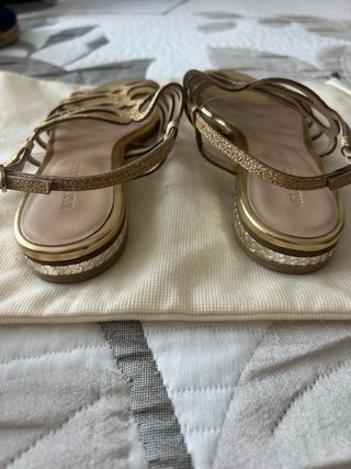 Sandalias Elvio Zanon Piel Doradas Talla 36