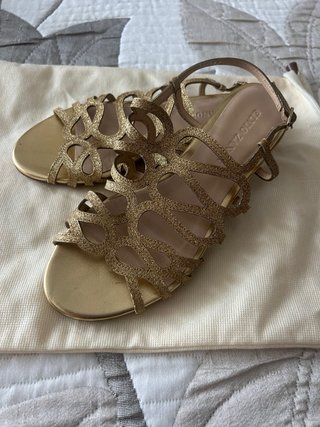 Sandalias Elvio Zanon Piel Doradas Talla 36