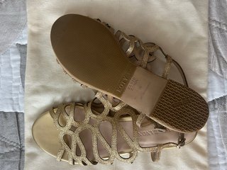 Sandalias Elvio Zanon Piel Doradas Talla 36