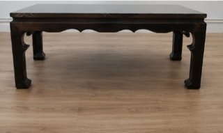Mesa Centro Vintage Madera y Granito Verde