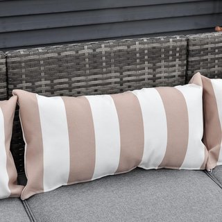 Sofá de 3 Plazas para Exteriores en Rattan (PE) con Cojines Acolchados y Desfundables, Jardín/Terraza, 173X68X78Cm