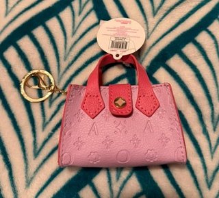 Mini Bolso Llavero Estampado Rosa