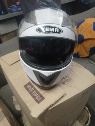 Casco de moto YEMA blanco