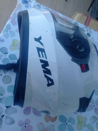 Casco de moto YEMA blanco