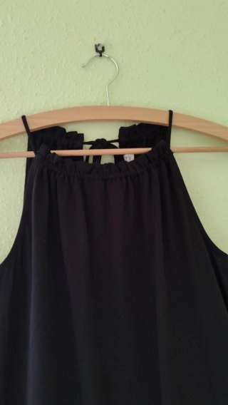 Vestido largo negro MNG algodón
