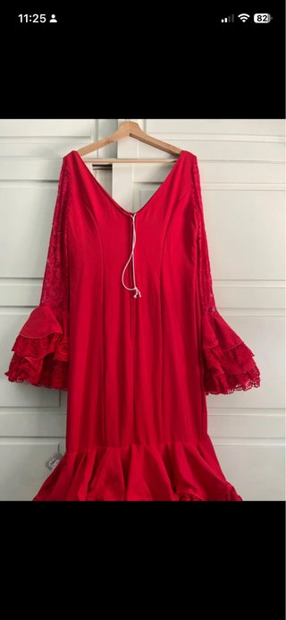 Vestido Flamenca Rojo Talla 44