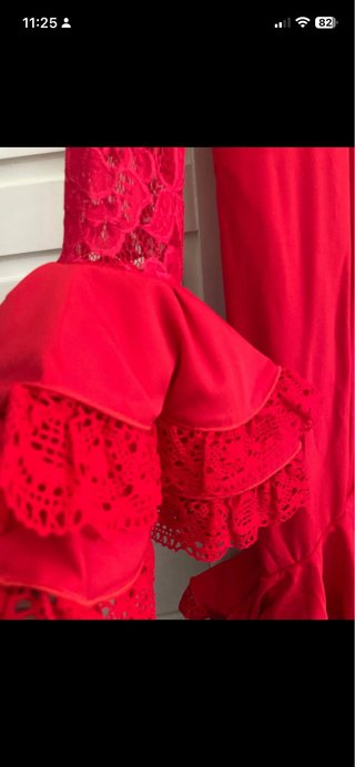 Vestido Flamenca Rojo Talla 44