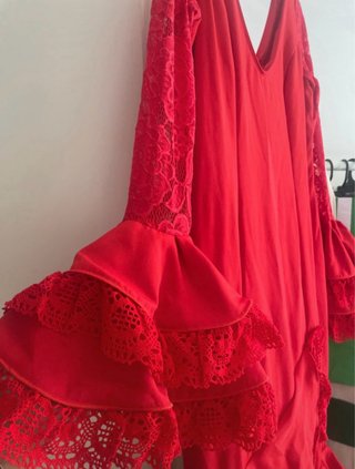 Vestido Flamenca Rojo Talla 44