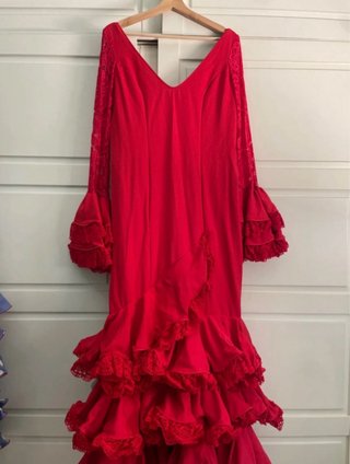 Vestido Flamenca Rojo Talla 44