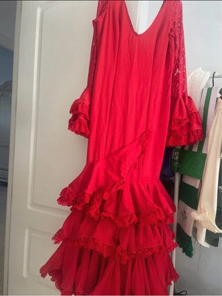 Vestido Flamenca Rojo Talla 44