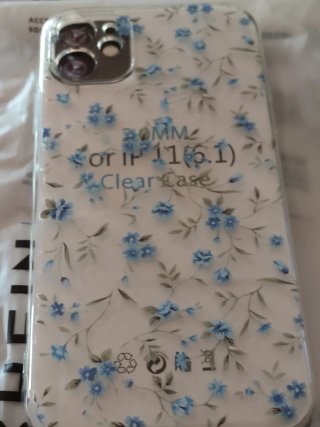 Funda iPhone 11 (6.1) Floral Transparente y beige