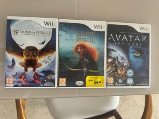 3 Juegos Nintendo Wii: Avatar, Brave, Guardianes