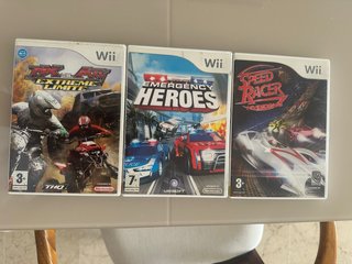 3 Juegos Wii: MX vs ATV, Emergency Heroes, Speed R