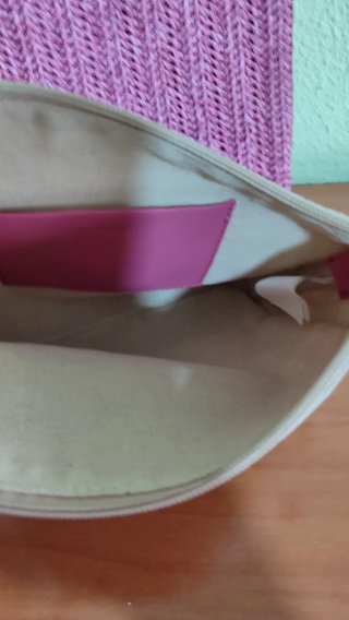 Bolso rafia Parfois rosa