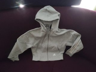 Sudadera Adidas Niña con Capucha y Cremallera