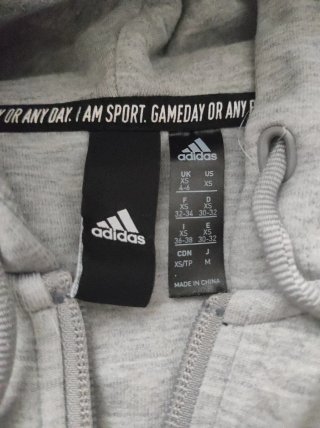 Sudadera Adidas Niña con Capucha y Cremallera