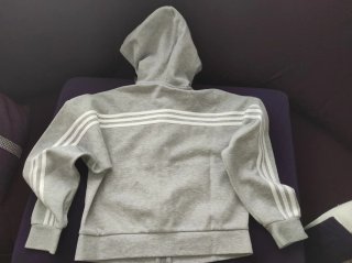 Sudadera Adidas Niña con Capucha y Cremallera