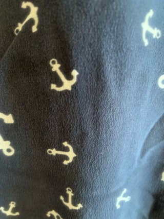 Vestido Massimo Dutti Seda Azul Marino Anclas